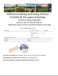 Michigan Elks NW District Gold Key Golf Outing